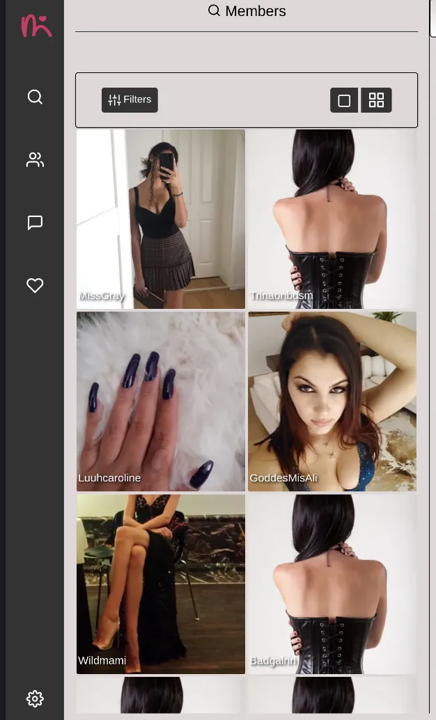 Dating platform interface